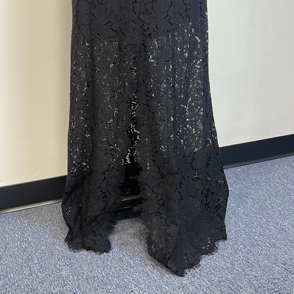 Fame and Partners Black Lace-Panel Halter Maxi Dress - Picture 6 of 6